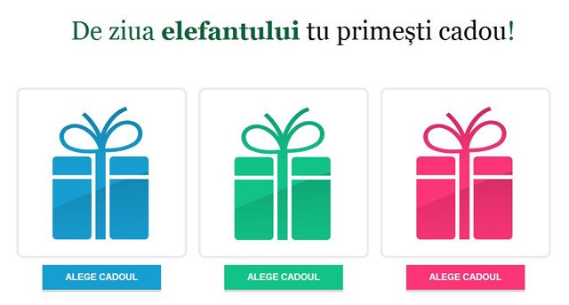 Elefant.ro a implinit 3 ani! De ziua lui tu primesti cadoul! :)