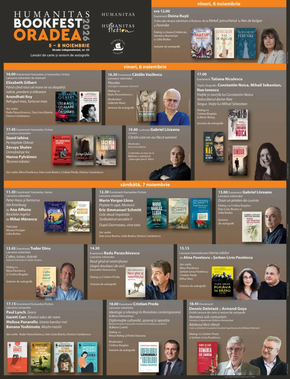 Programul Humanitas la Bookfest Oradea 2026