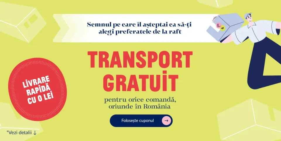 Transport gratuit la Libris: azi, orice comandă de cărți ajunge la tine fără cost de livrare