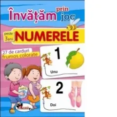 Coperta cărții Invatam prin joc numerele +3 ani. Carti de joc educative
