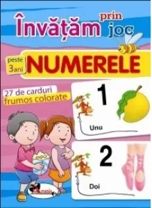 Coperta cărții Invatam prin joc numerele +3 ani. Carti de joc educative
