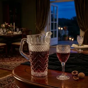 Coperta cărții Set 6 Pahare Vin Rosu 330 ml si Carafa 1.5l Cristal Bohemia Diana