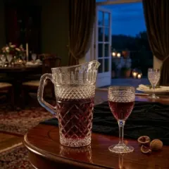 Coperta cărții Set 6 Pahare Vin Rosu 330 ml si Carafa 1.5l Cristal Bohemia Diana