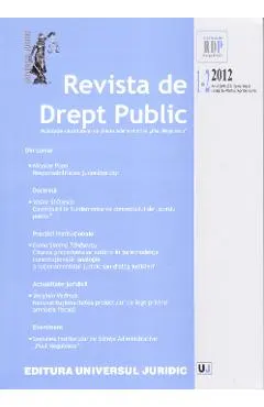 Coperta cărții Revista de drept public Nr 1-2 2012