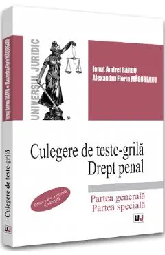 Coperta cărții Culegere de teste-grila. Drept penal - Ionut Andrei Barbu, Alexandru Florin Magureanu