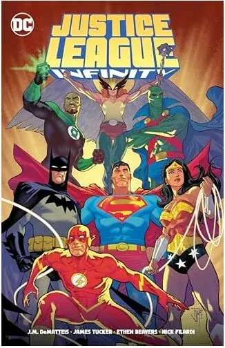 Coperta cărții Justice League Infinity