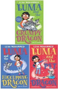 Coperta cărții Luma 3 Books Collection Set by Leah Mohammed (Luma and the Pet Dragon, Luma and the Hiccupping Dragon, Luma and the Grumpy Dragon)