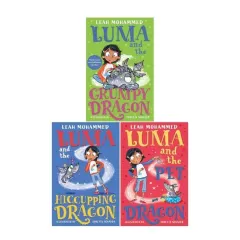 Coperta cărții Luma 3 Books Collection Set by Leah Mohammed (Luma and the Pet Dragon, Luma and the Hiccupping Dragon, Luma and the Grumpy Dragon)