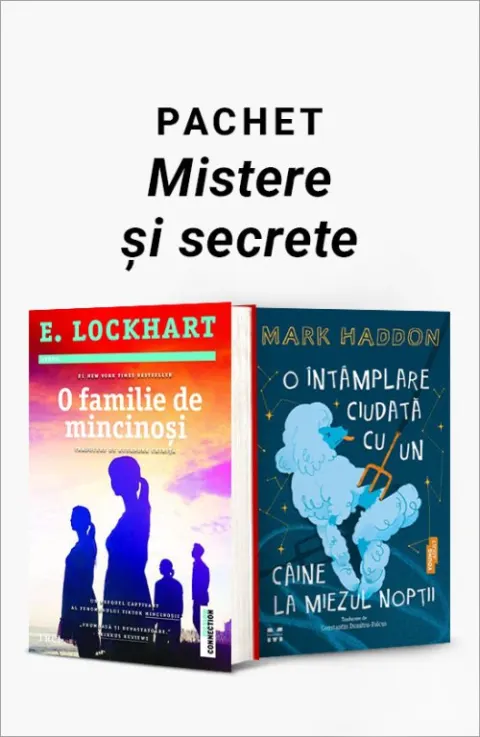 Coperta cărții Pachet Mistere și secrete. O familie de mincinoși/O întâmplare ciudată cu un câine la miezul nopții - E. Lockhart