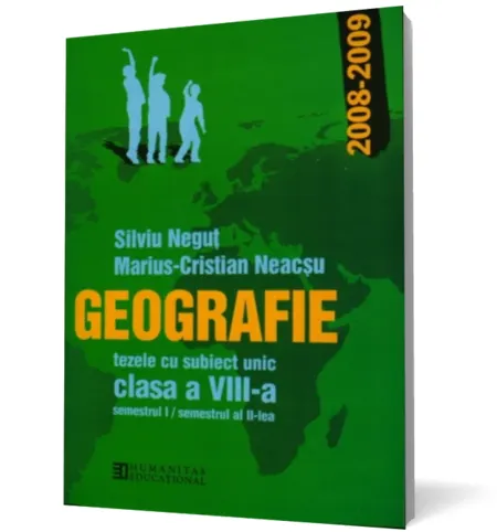 Coperta cărții Geografie. Tezele cu subiect unic, pentru clasa a VIII-a