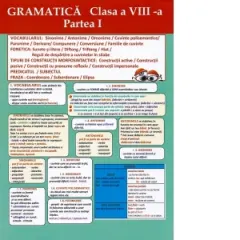Coperta cărții Plansa. Gramatica - Clasa a VIII-a, partea I