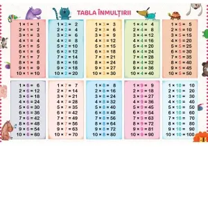 Coperta cărții Plansa Tabla inmultirii 60 x 90 cm