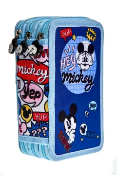 Coperta cărții Penar cu 3 fermoare, echipat, 39 piese, Mickey Mouse