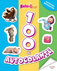 Coperta cărții Masha si Ursul. 100 de autocolante. Activitati distractive