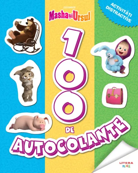 Coperta cărții Masha si Ursul. 100 de autocolante. Activitati distractive