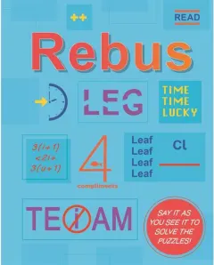Coperta cărții Rebus (Bewildering brain teasers for adults)