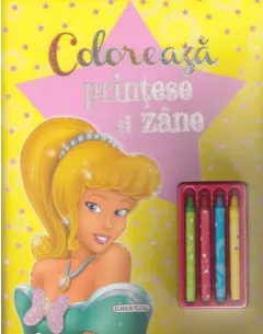Coperta cărții Coloreaza printese si zane