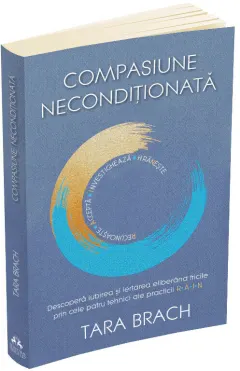 Coperta cărții Compasiune neconditionata. Descopera iubirea si iertarea eliberand fricile prin cele patru tehnici ale practicii R.A.I.N.