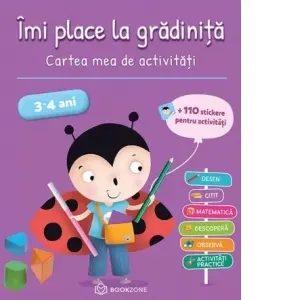 Coperta cărții Imi place la gradinita 3-4 ani. Cartea mea de activitati