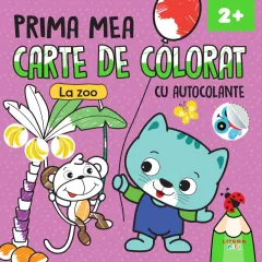 Coperta cărții Prima mea carte de colorat. La zoo