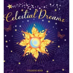 Coperta cărții Celestial Dreams Coloring Book by Page Publications (2024, Trade Paperback)