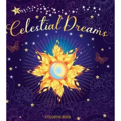 Coperta cărții Celestial Dreams Coloring Book by Page Publications (2024, Trade Paperback)