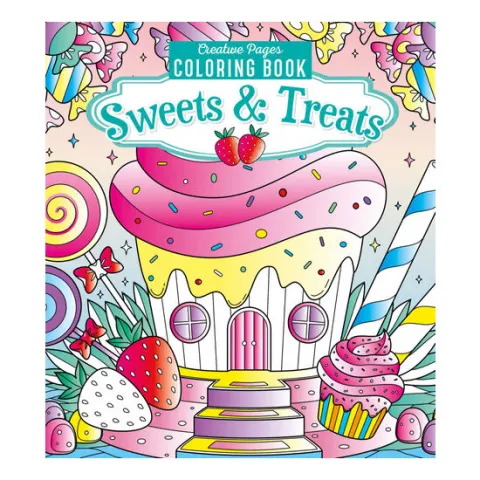 Coperta cărții Sweets & Treats Creative Pages Coloring Book