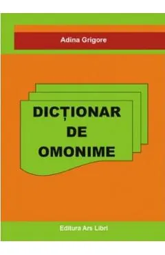 Coperta cărții Dictionar de omonime