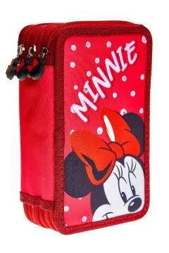 Coperta cărții Penar cu 3 fermoare, echipat, 39 piese, Minnie Mouse