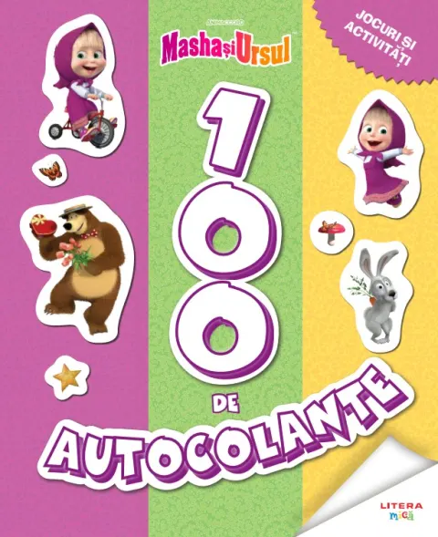Coperta cărții Masha si Ursul. 100 de autocolante. Jocuri si activitati
