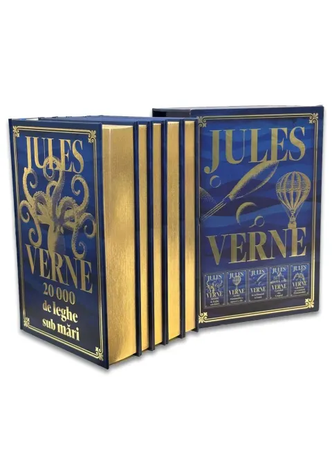 Coperta cărții Jules Verne: Pachet de 5 Carti in Cutie Speciala - Editie de colectie