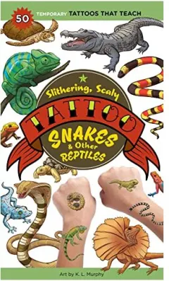 Coperta cărții Slithering, Scaly Tattoo Snakes and Other Reptiles, K. L. Murphy