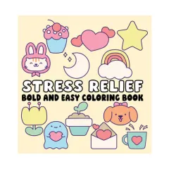 Coperta cărții Stress Relief Bold and Easy Coloring Book