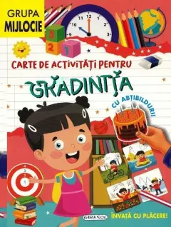 Coperta cărții Carte de activitati pentru gradinita, cu abtibilduri. Grupa mijlocie