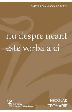 Coperta cărții Nu despre neant este vorba aici