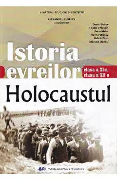 Coperta cărții Istoria evreilor. Holocaustul - Clasele 11-12 - Manual - Alexandru Florian, Daniel Boboc, Nicolae Dragusin, Petre Matei, Florin Petrescu, Gabriel Stan, Mariuca Stanciu