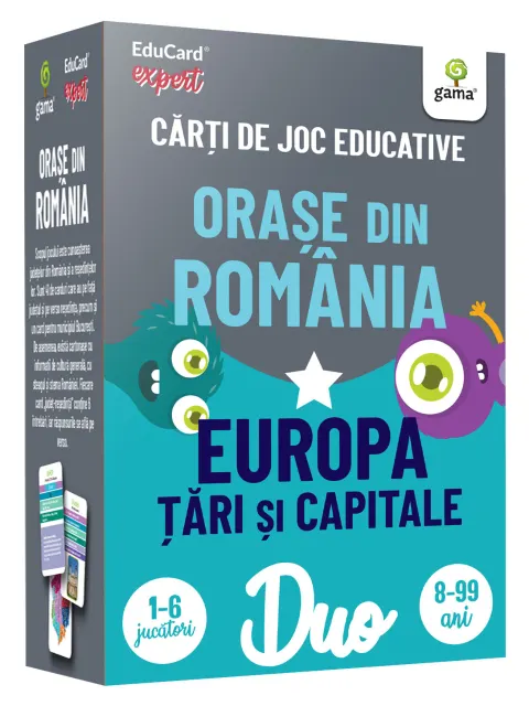 Coperta cărții DuoCard - Orase din Romania. Europa: Tari si capitale |