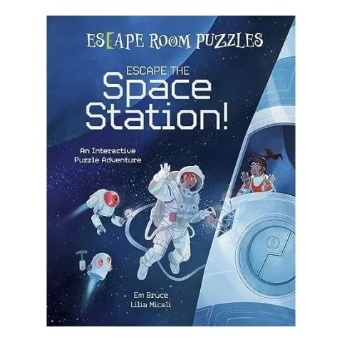 Coperta cărții Escape Room Puzzles: Escape the Space Station! An Interactive Puzzle Adventure