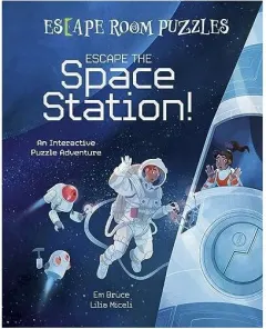 Coperta cărții Escape Room Puzzles: Escape the Space Station! An Interactive Puzzle Adventure