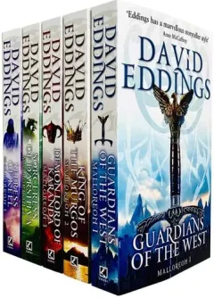 Coperta cărții Malloreon Series Books 1 - 5 Collection Set by David Eddings (Guardians of the West, King of the Murgos, Demon Lord of Karanda, Sorceress of Darshiva & Seeress of Kell)
