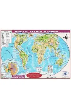 Coperta cărții Plansa: Harta lumii. Harta politica, harta fizica A4