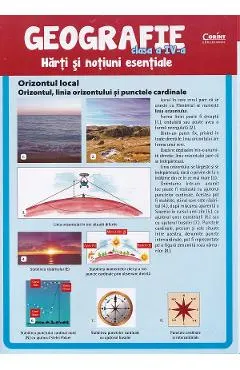 Coperta cărții Geografie - Clasa 4 - Harti si notiuni esentiale