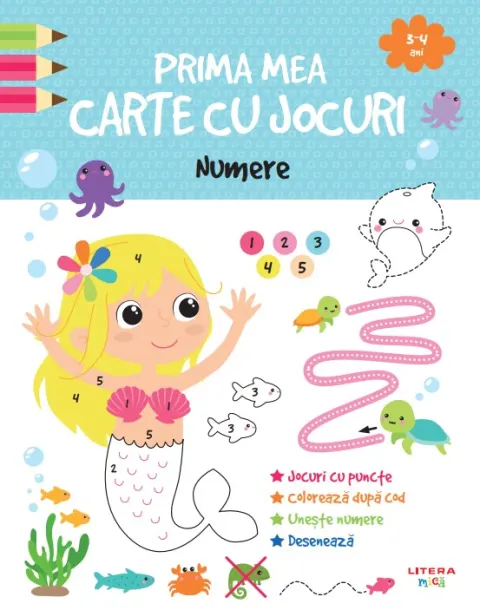 Coperta cărții Prima mea carte cu jocuri. Numere (3-4 ani)
