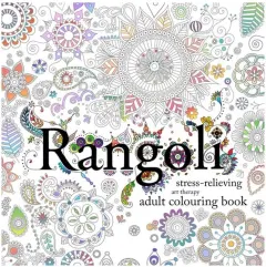 Coperta cărții Rangoli: Stress-Relieving Art Therapy Colouring Book