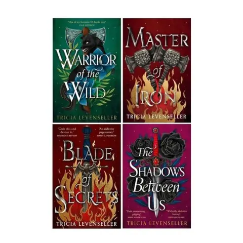 Coperta cărții Tricia Levenseller Collection 4 Books Set (Blade of Secrets, Master of Iron, Warrior of the Wild, The Shadows Between Us)
