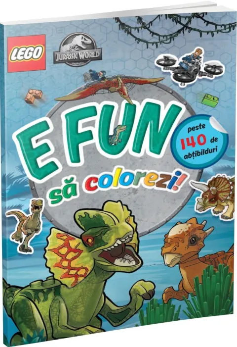Coperta cărții E fun sa colorezi! Lego Jurassic World