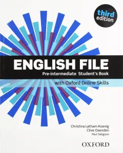Coperta cărții English File 3E Pre-Intermediate Student's Book with Oxford Online Skills