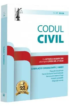 Coperta cărții Codul civil Iulie 2026