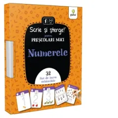 Coperta cărții Scrie si sterge! pentru prescolari mici - Numerele. 32 fise de lucru refolosibile