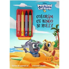 Coperta cărții Disney: Prietenii catelusi. Coloram cu Bingo si Rolly